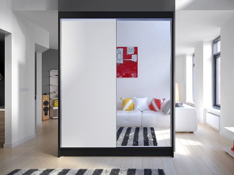 Dulap Closico Vastor I (Negru + Alb)