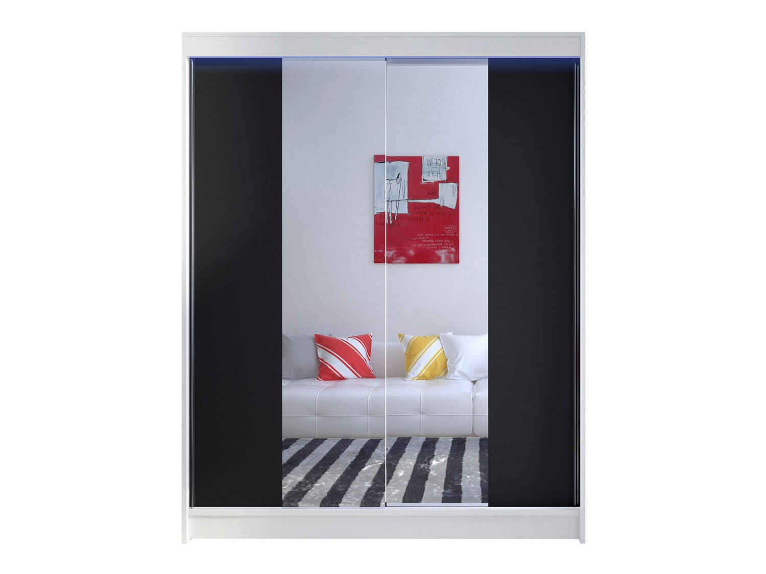 Dulap Closico Vastor II (Alb + Negru)