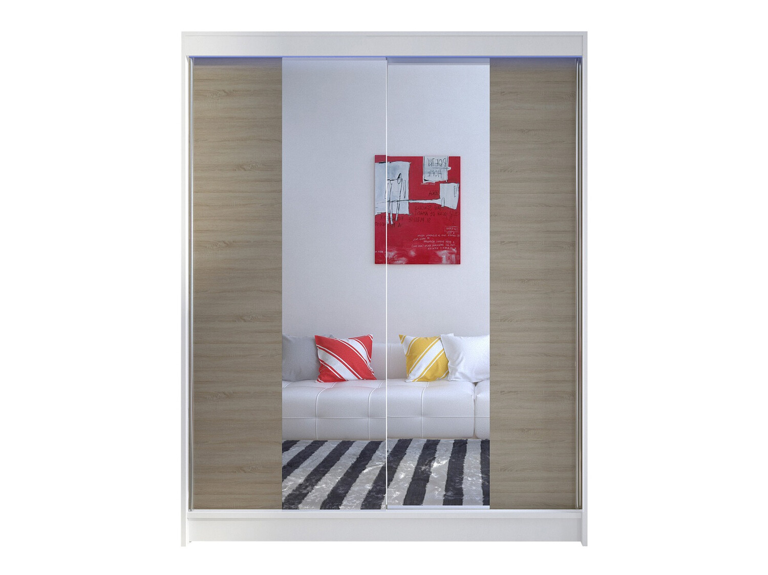 Dulap Closico Vastor II (Alb + Stejar Sonoma)