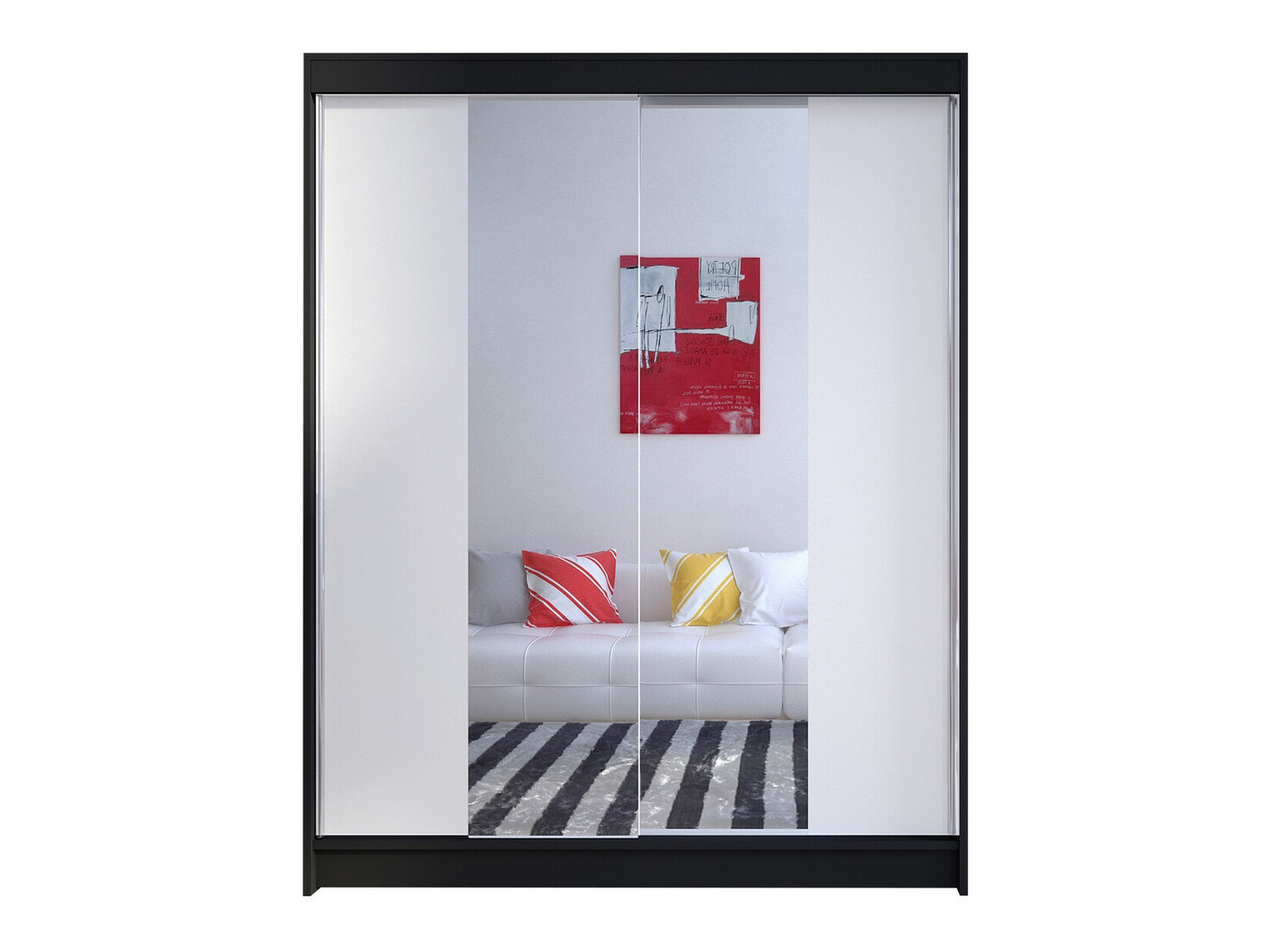 Dulap Closico Vastor II (Negru + Alb)