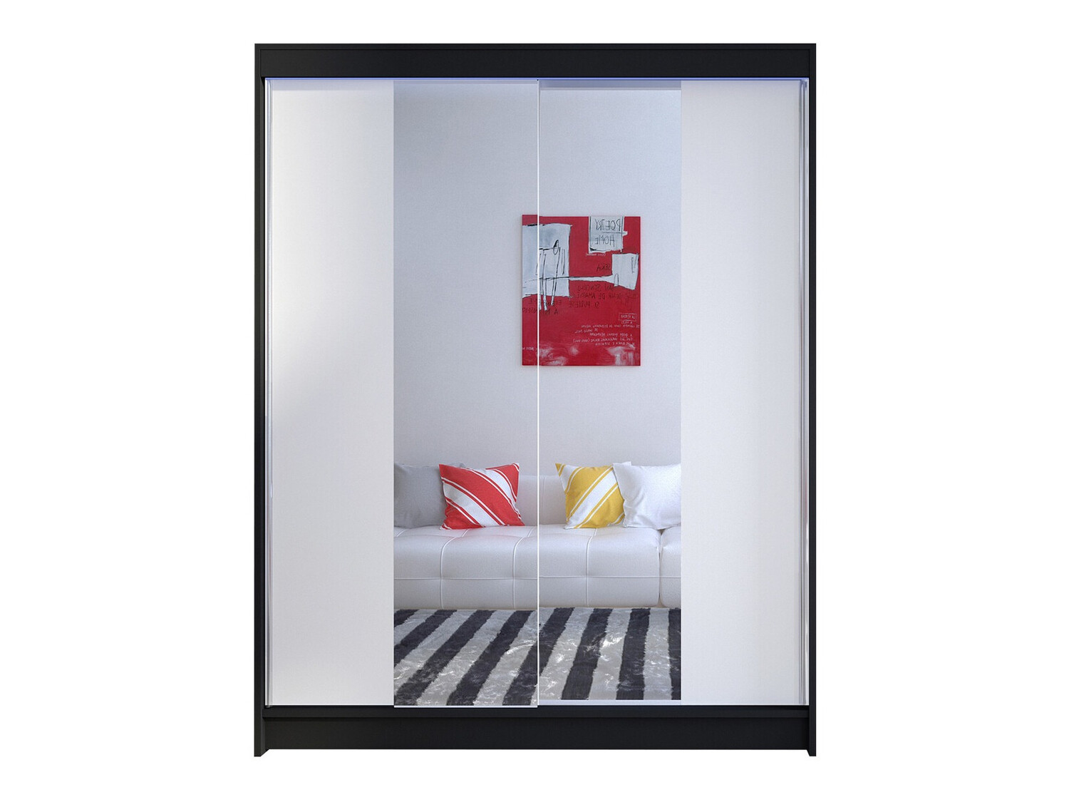 Dulap Closico Vastor II (Negru + Alb)