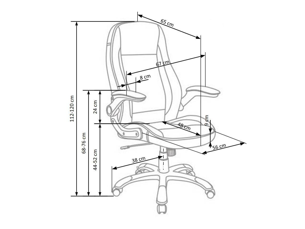 Scaun de birou Houston 569 (Alb + Negru)