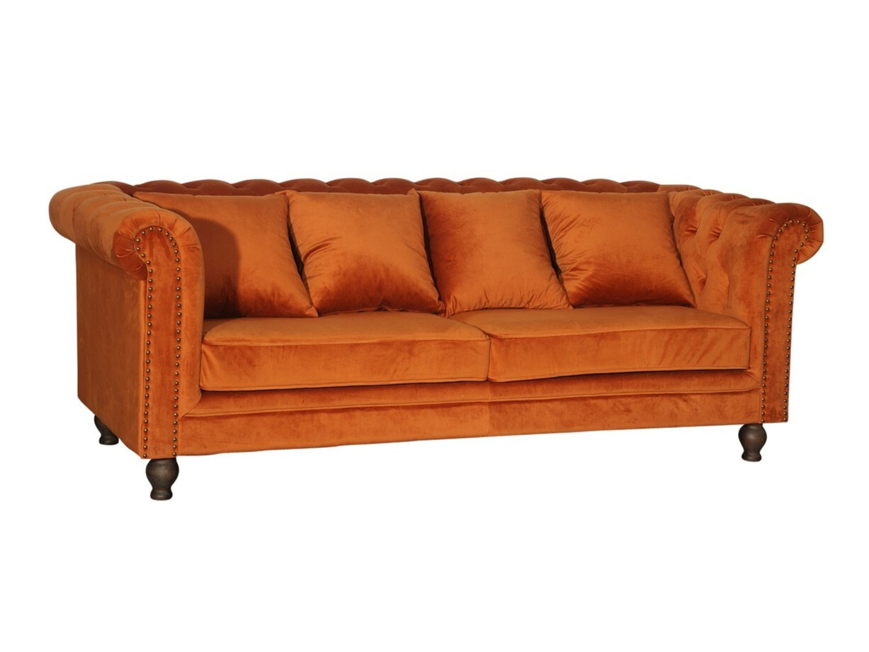 Canapea chesterfield Dallas 255 (Portocaliu)