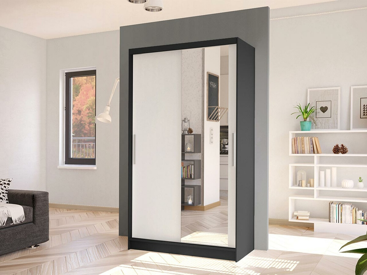 Dulap Closico Structor VI (Negru + Alb)