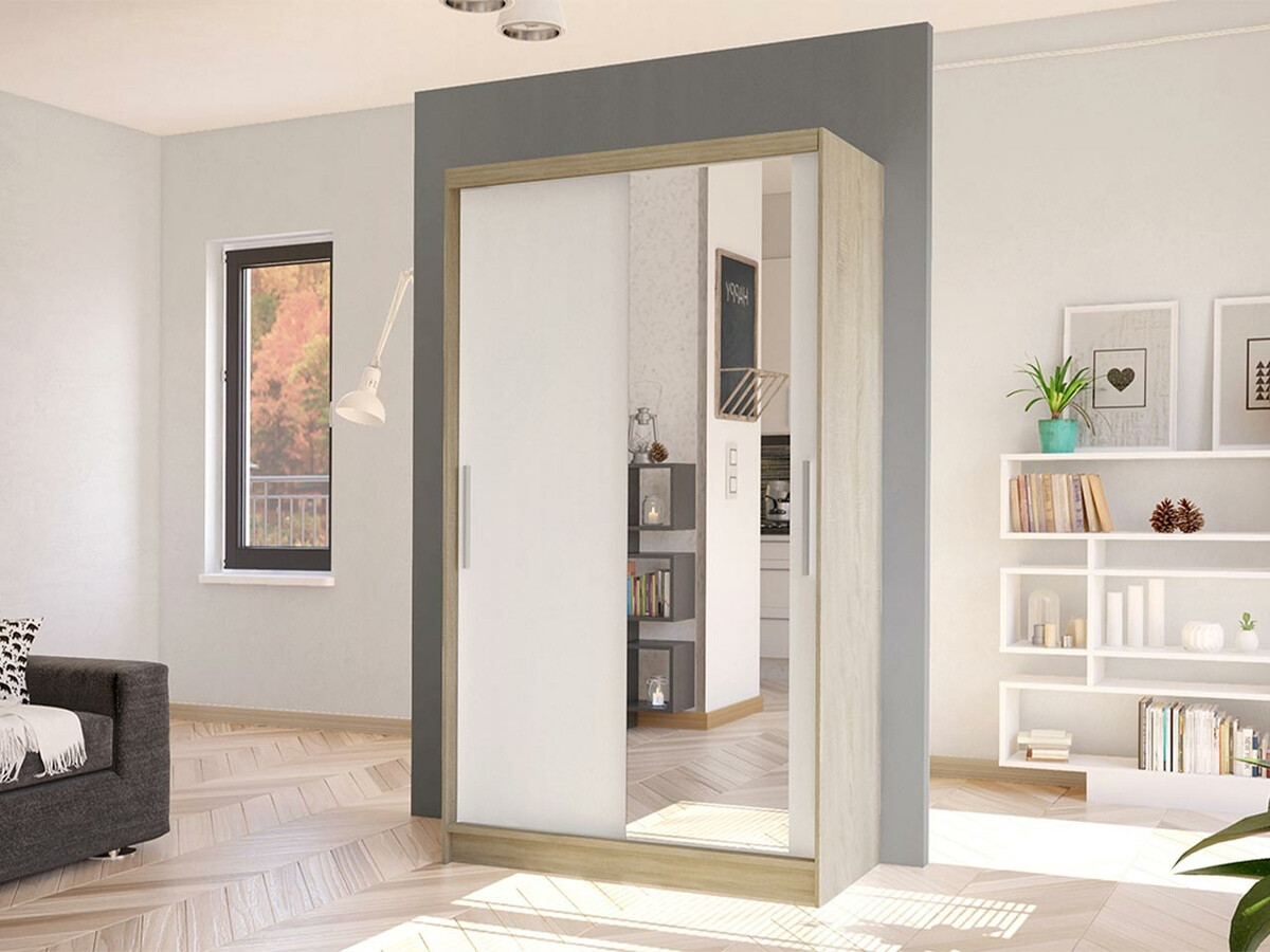 Dulap Closico Structor VI (Stejar Sonoma + Alb)