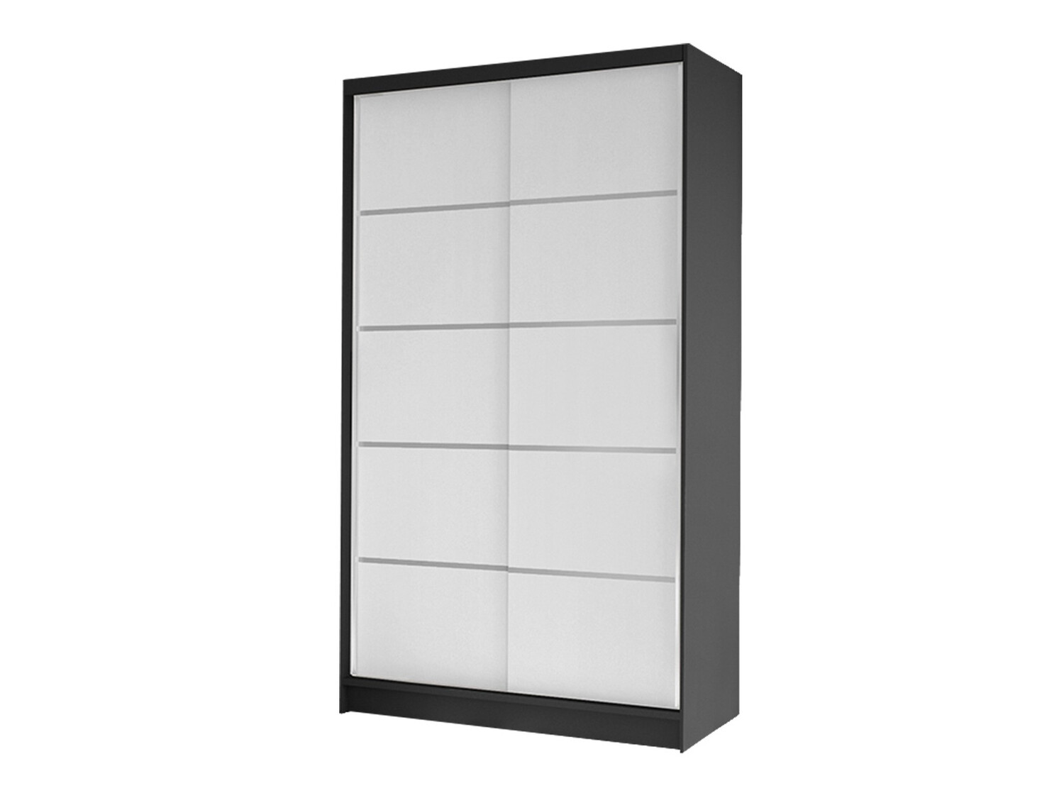 Dulap Closico Fractor IV (Negru + Alb)