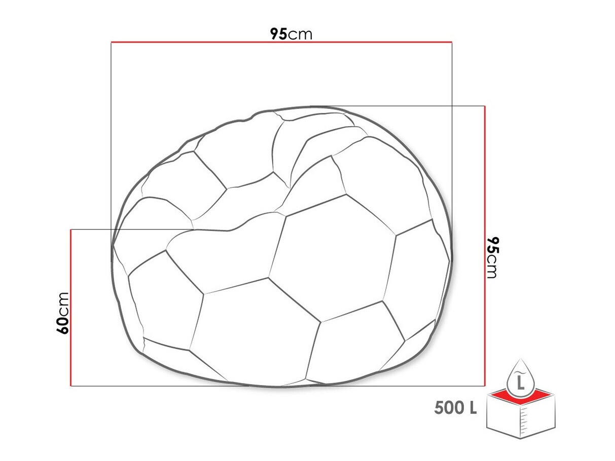 Fotoliu puf Comfivo Pectus (Alb + Negru)
