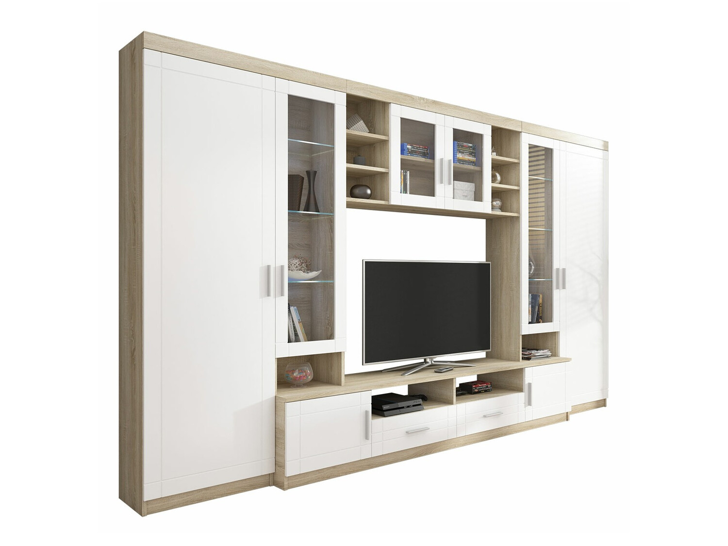 Set de living Bacces (Stejar Sonoma + Alb)