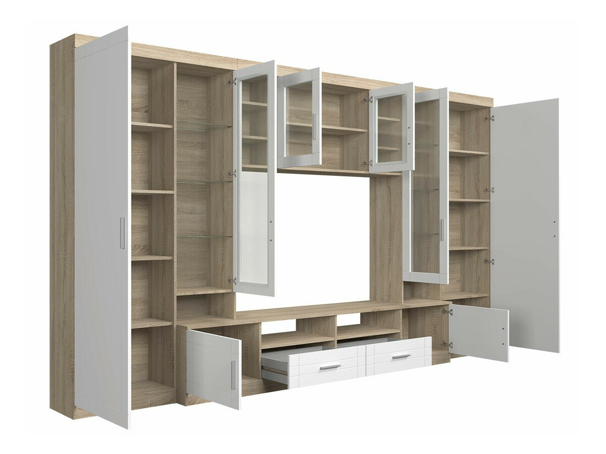 Set de living Bacces (Stejar Sonoma + Alb)