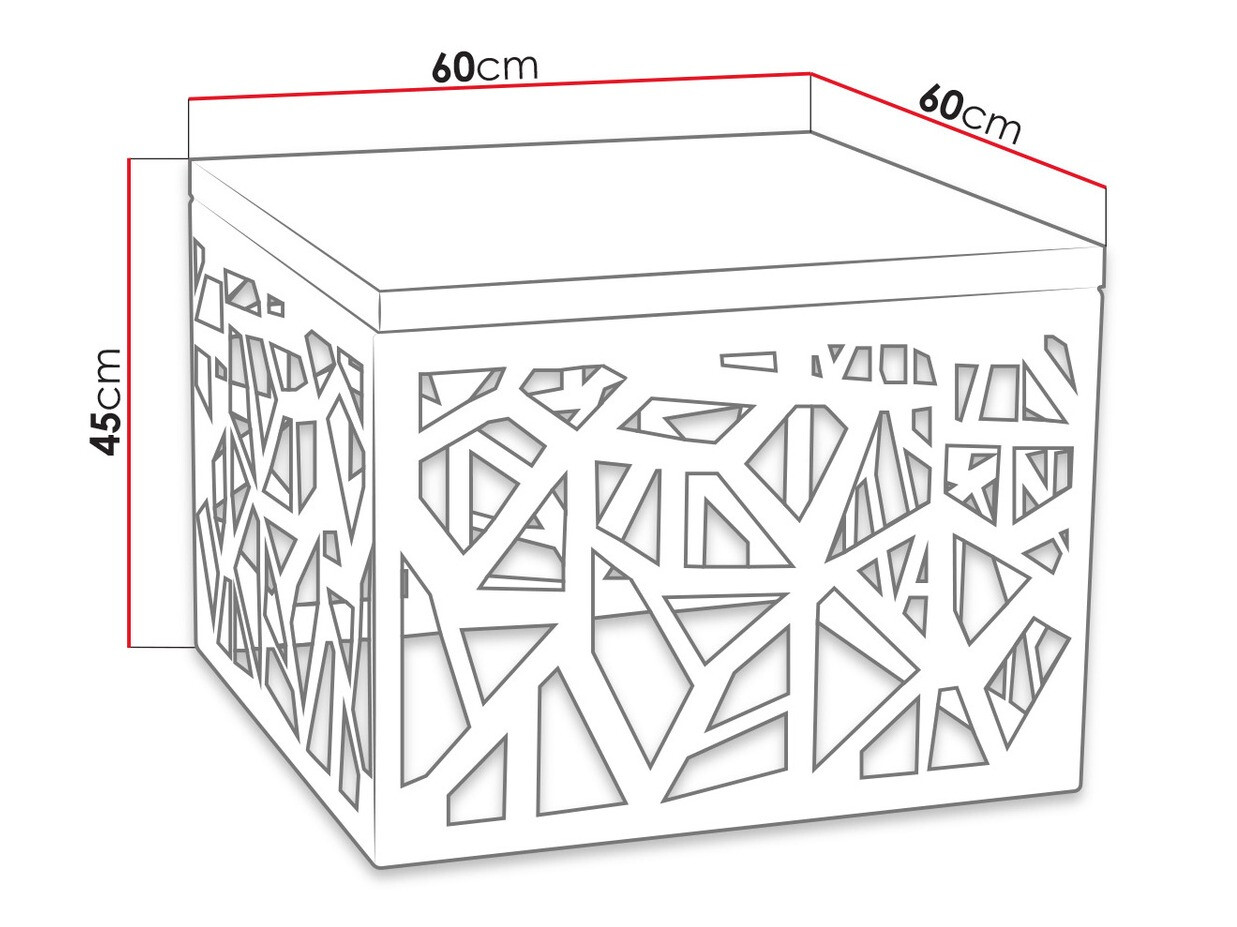 Măsuță de cafea Germantown 102 (Negru mat + Alb lucios)