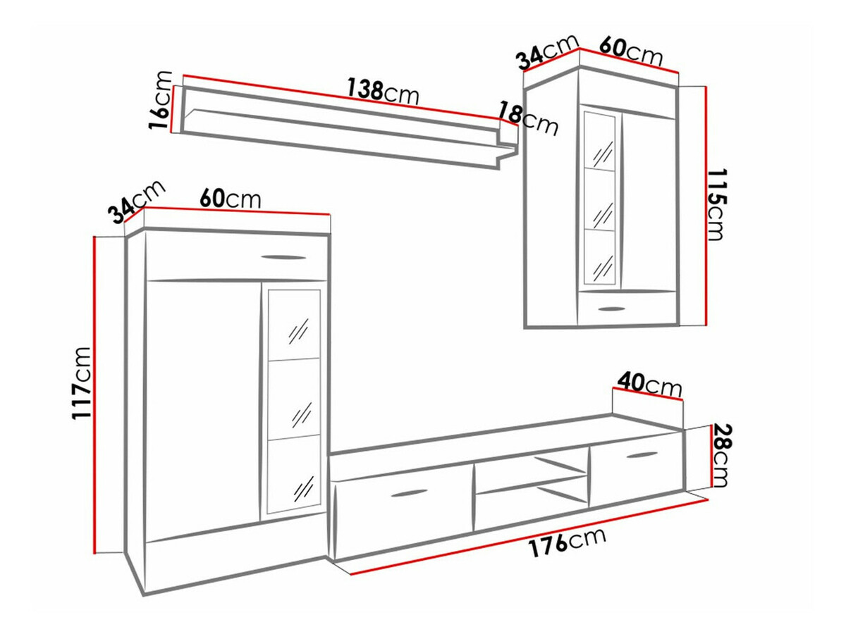 Set camera de zi Tucson 101 (Stejar Sonoma)