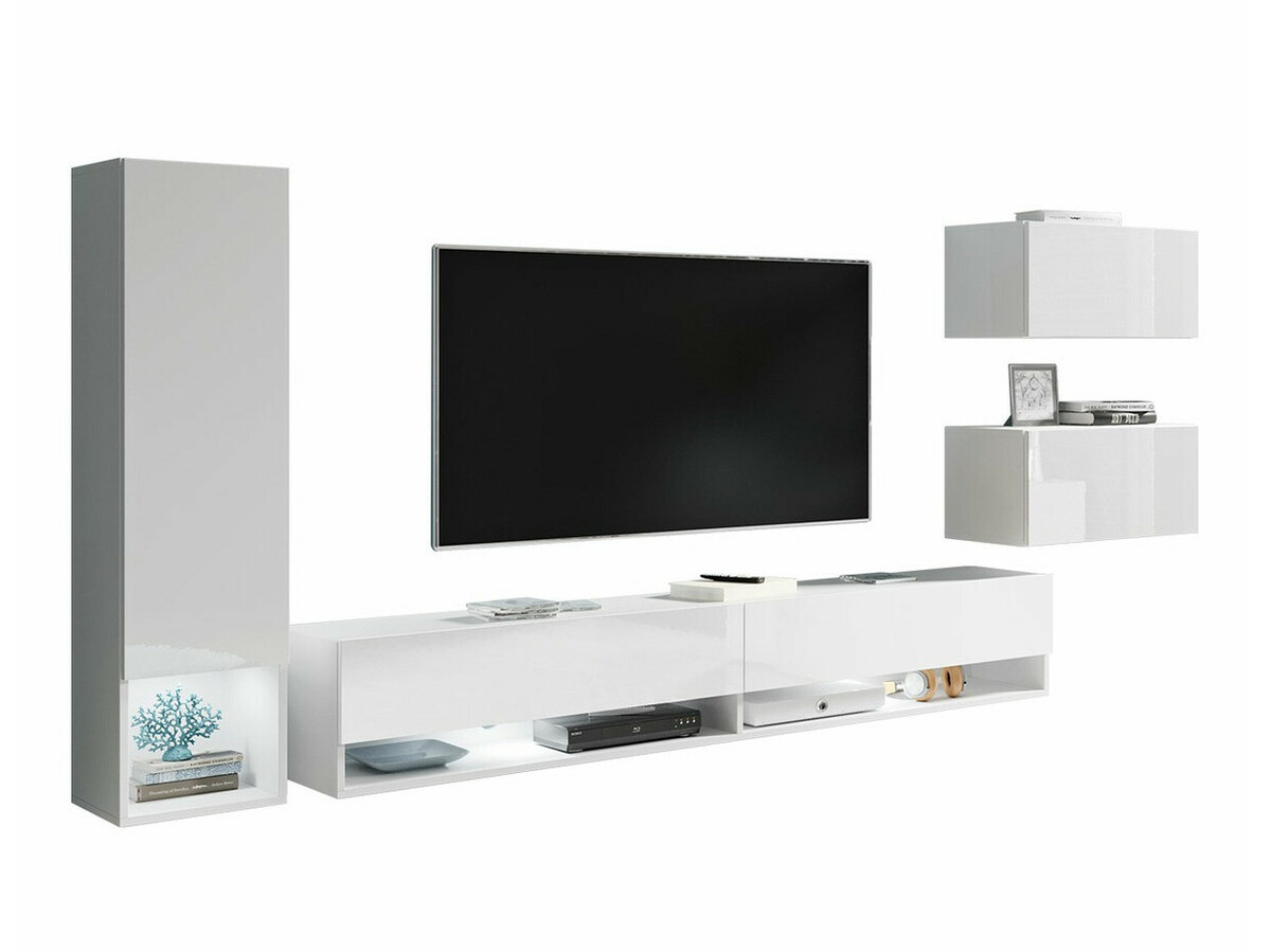 Set de living Sarasota 124 (Alb + Alb lucios)