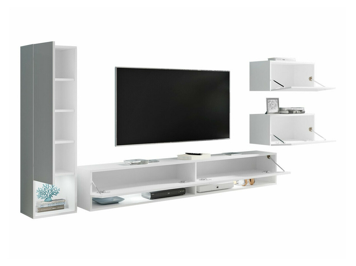 Set de living Sarasota 124 (Stejar Wotan + Negru lucios)