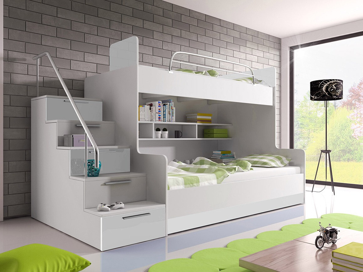 Pat supraetajat Campus (Alb + Alb lucios)