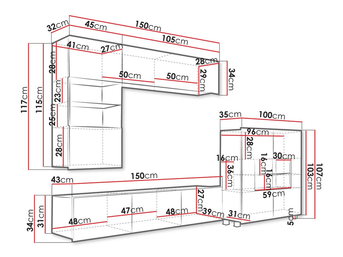 Set camera de zi Tivdalu 107 (Stejar auriu)
