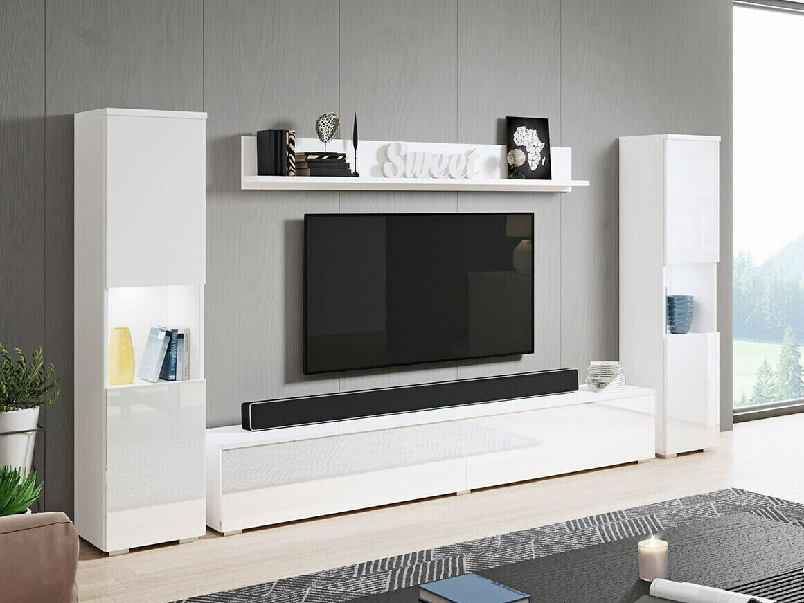 Set de living Sarasota 131 (Alb + Alb lucios)