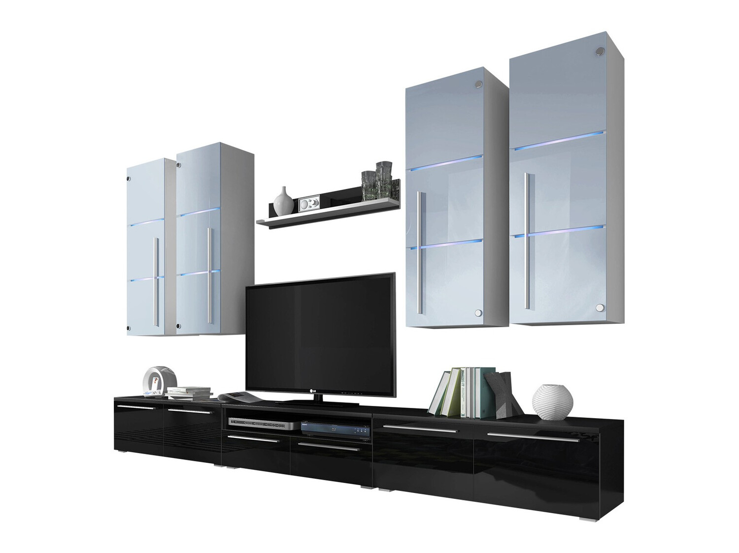 Set de living Flos (Negru + Negru lucios)