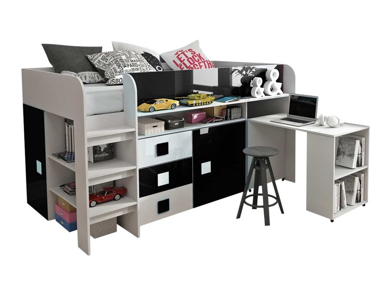 Pat Hartford 190 (Alb + Negru lucios + Alb lucios)