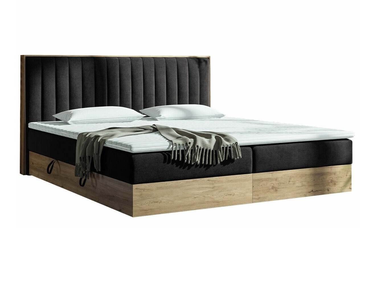 Pat boxspring ComfiDream Odelra (Stejar auriu + Soro 100)