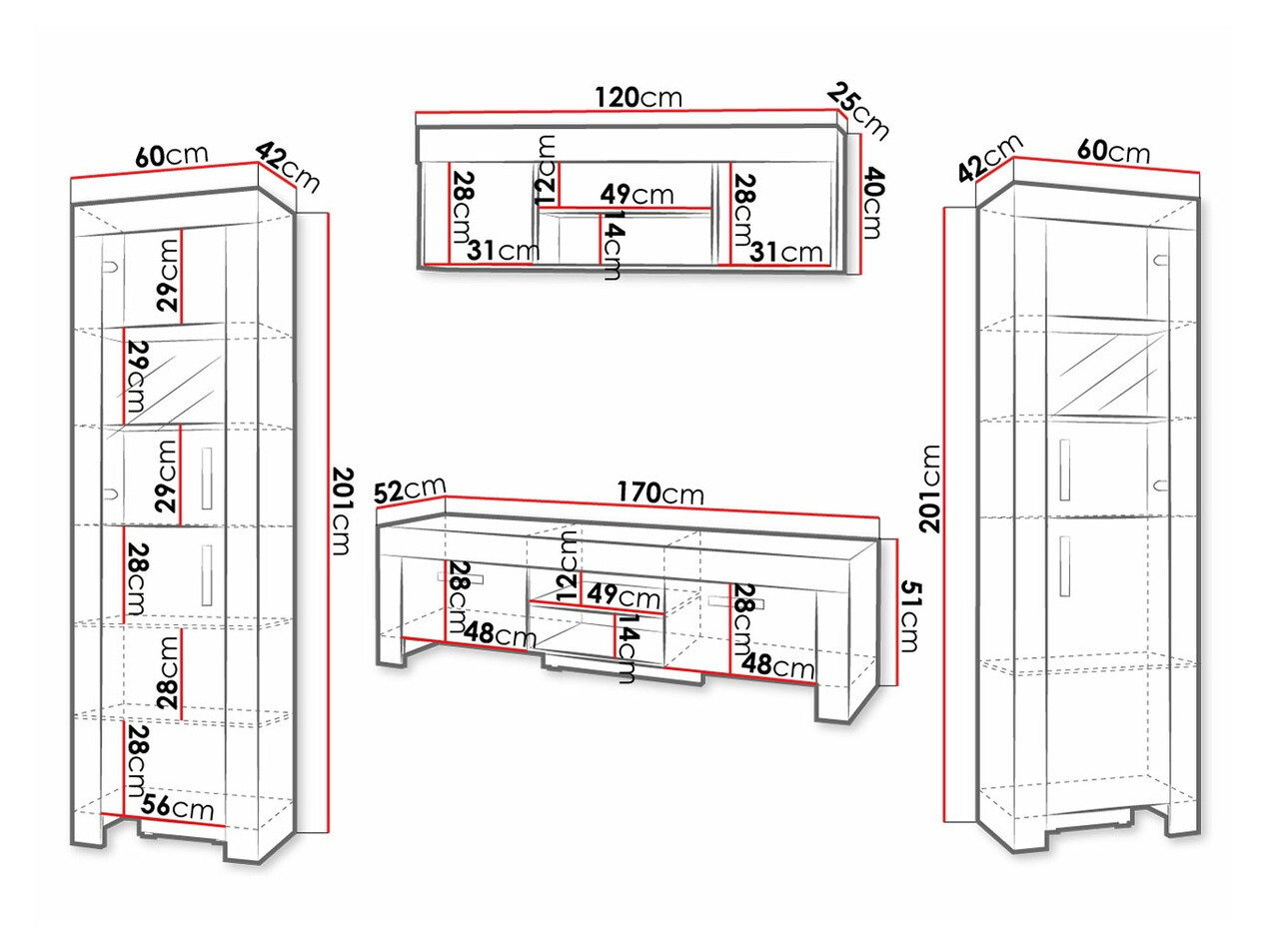 Set de living Melfeli 124 (Stejar Sonoma)