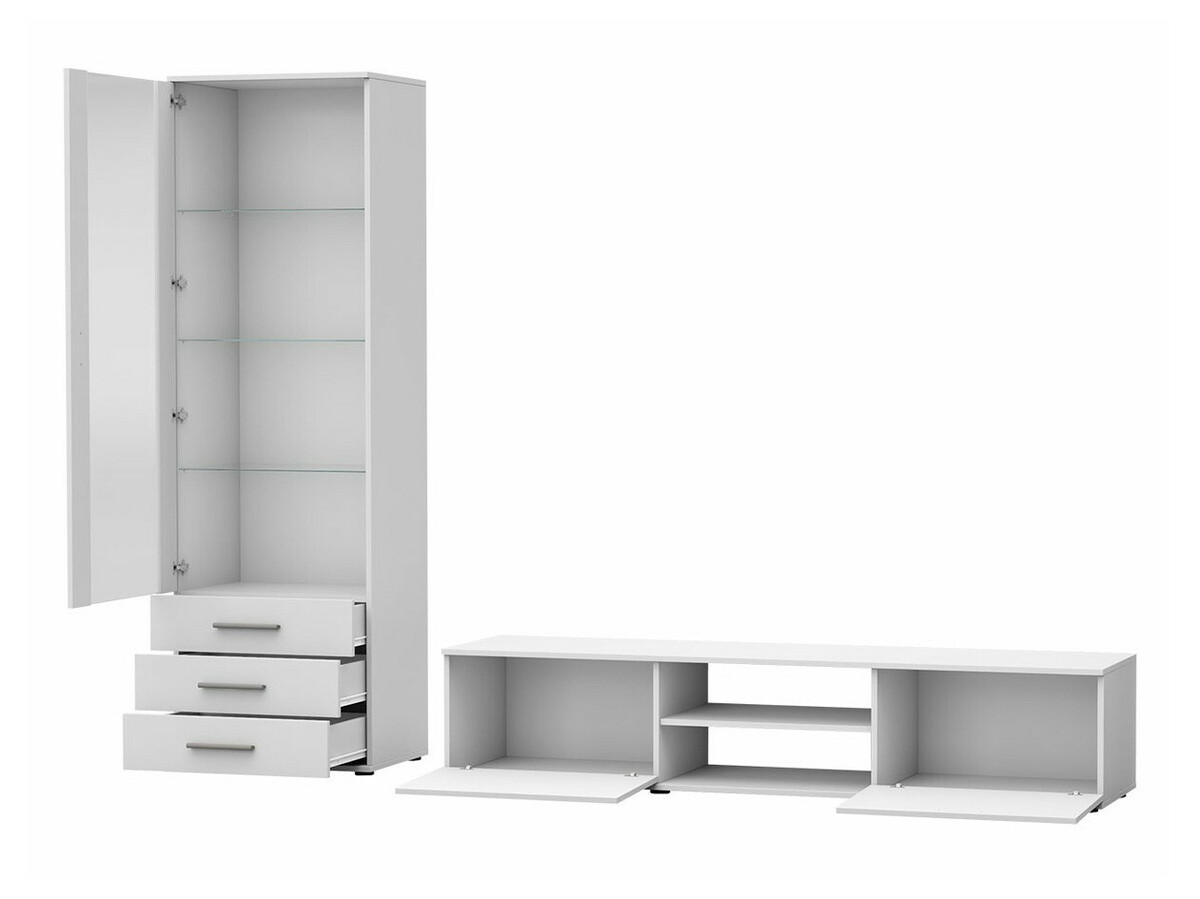 Set de living Tornola 107 (Negru + Negru lucios)