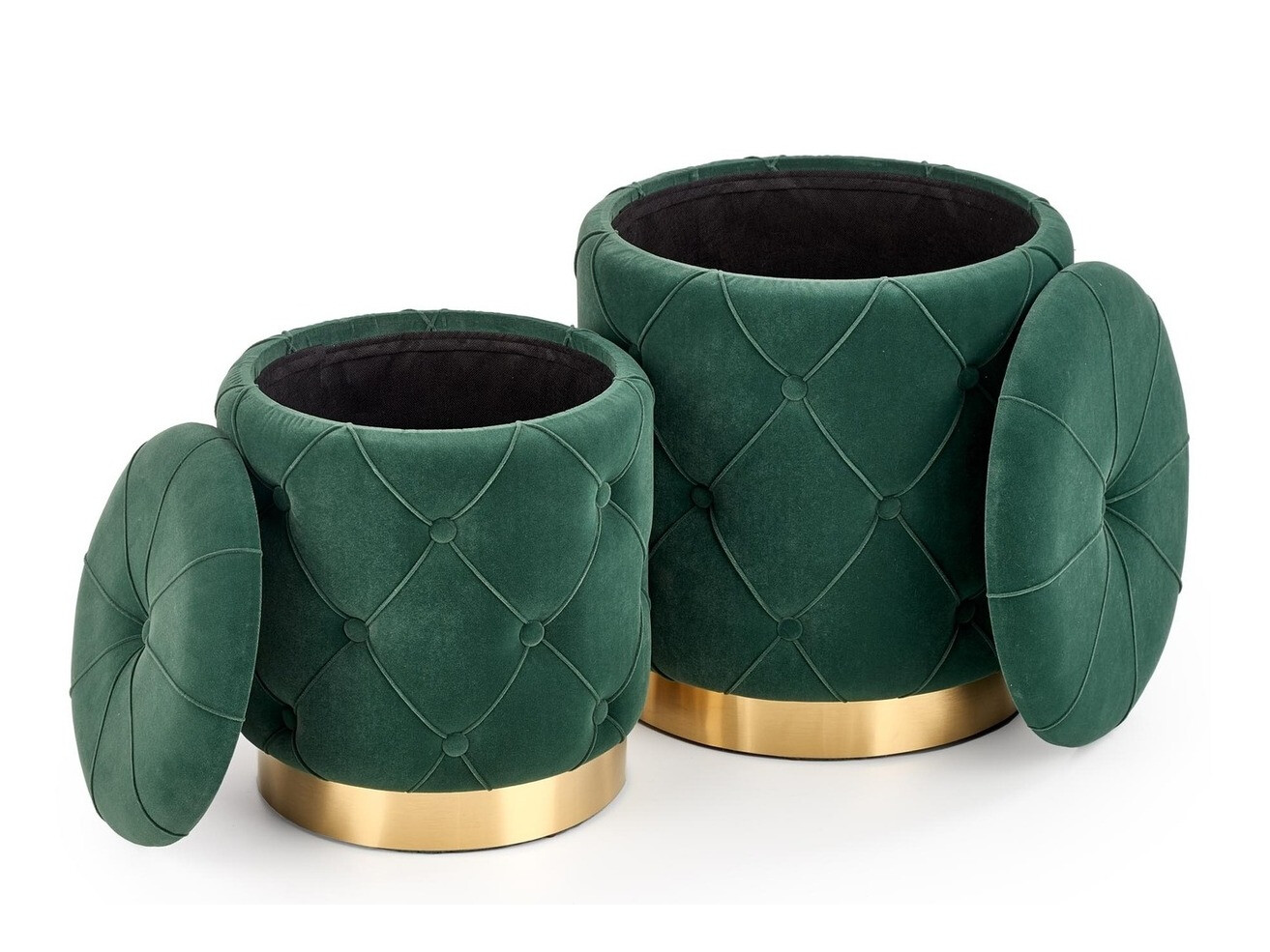 Set de tabureți tapițați Houston 1154 (Verde închis)