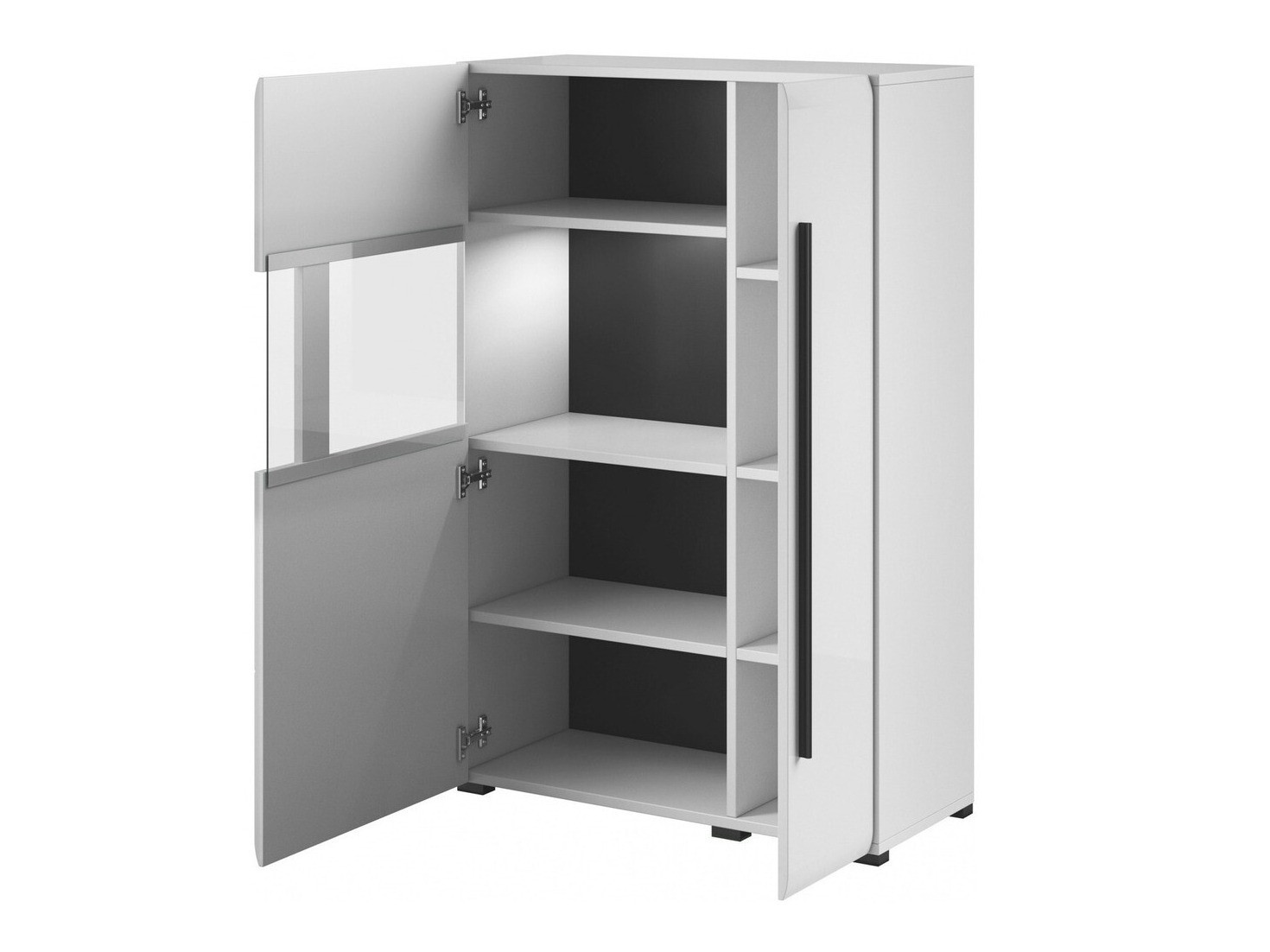 Set de living Ophsalu 111 (Alb + Alb lucios)