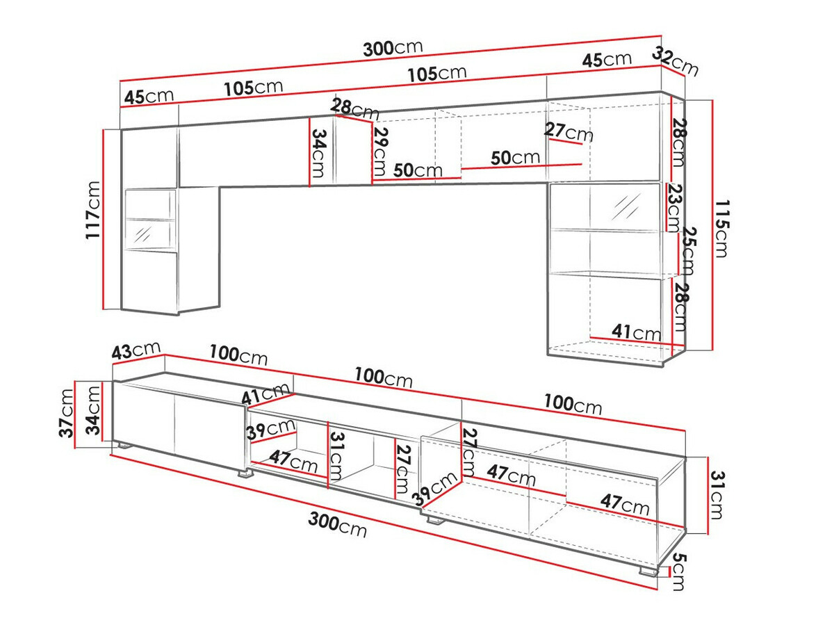 Set camera de zi Tivdalu 144 (Alb + Alb lucios + Stejar auriu)