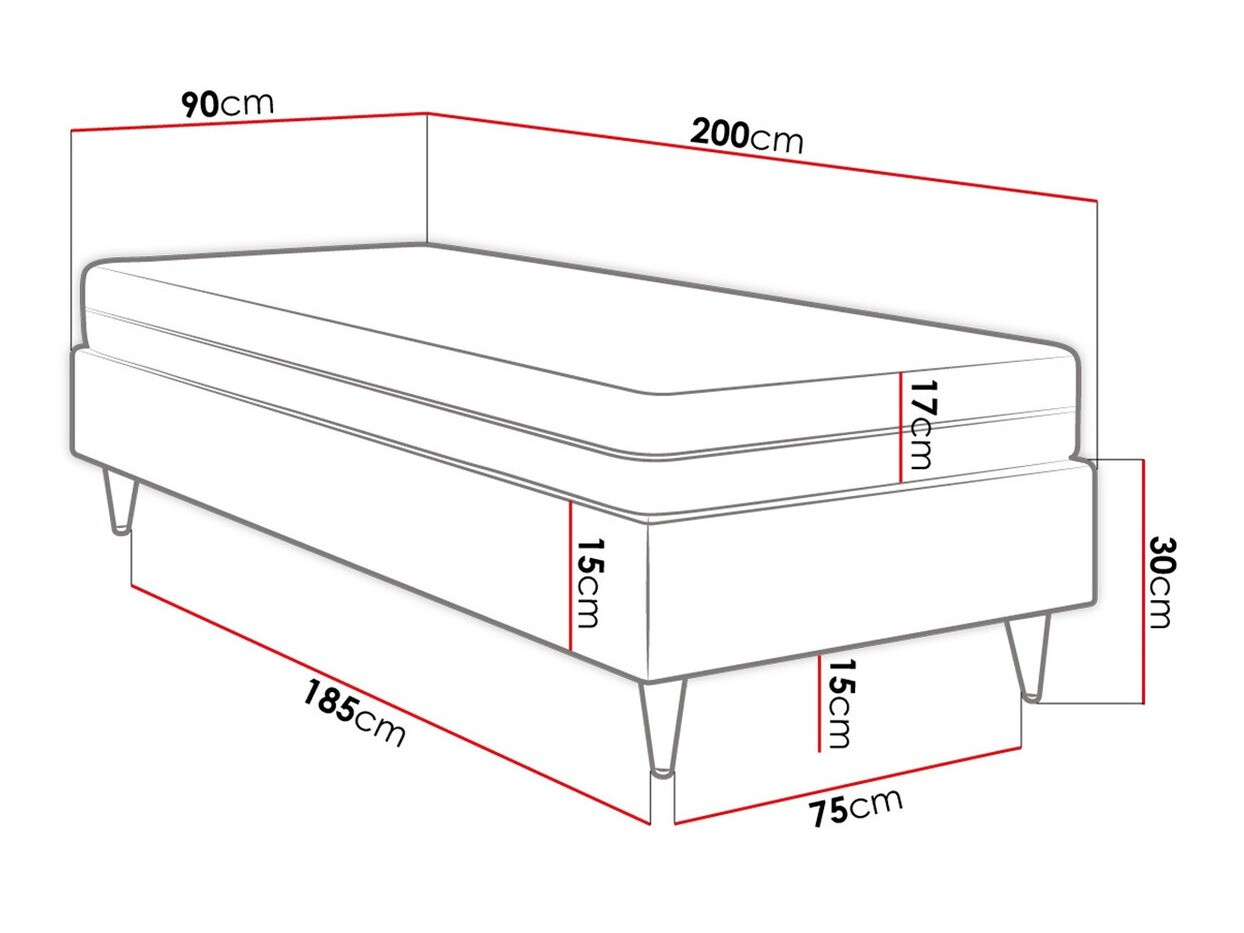 Pat boxspring Logan 108 (Manila 02)