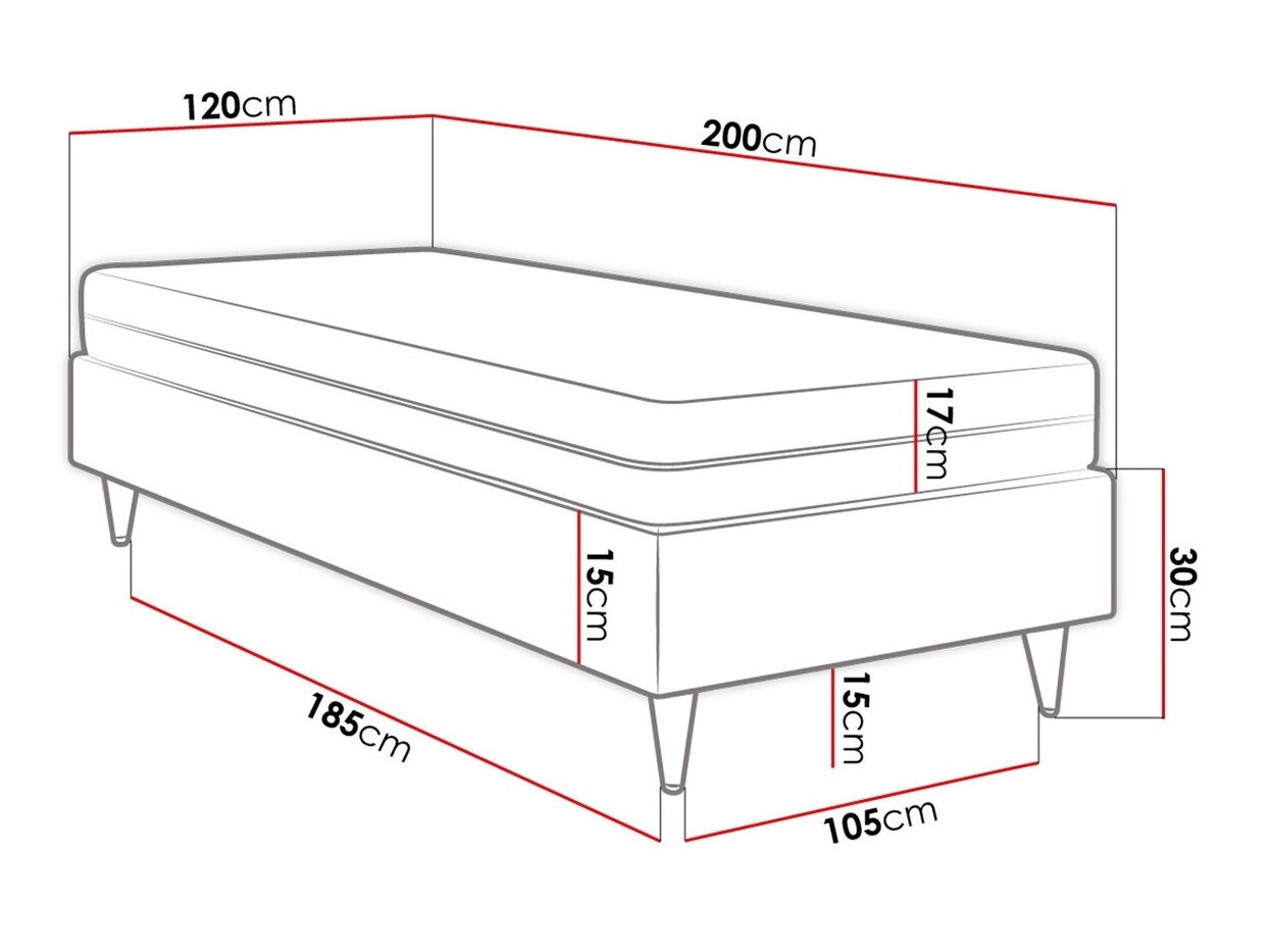 Pat boxspring Logan 108 (Manila 02)
