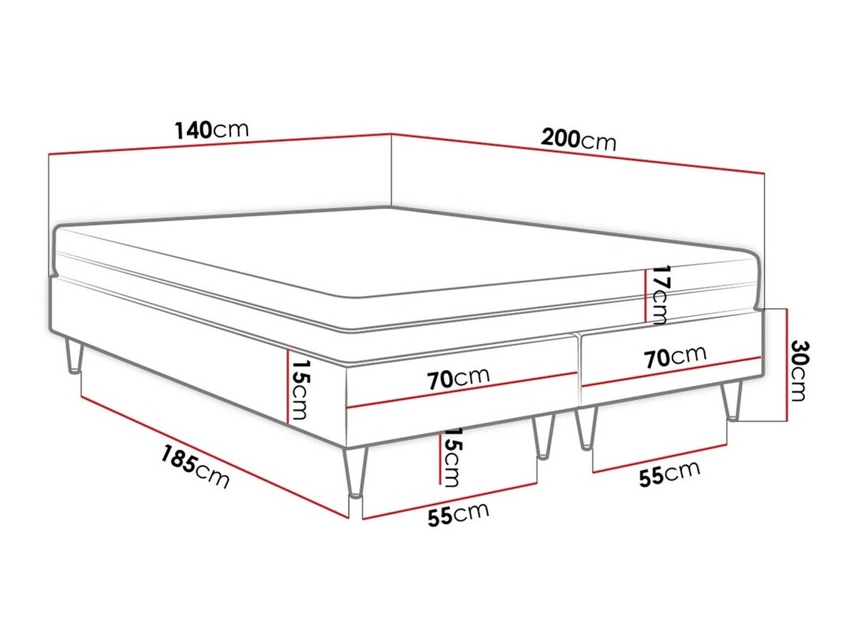 Pat boxspring Logan 109 (Manila 16)