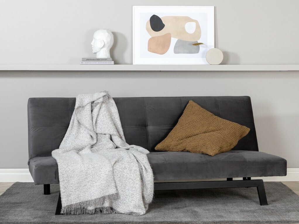 Canapea extensibilă Dallas 1710 (Gri inchis + Negru)