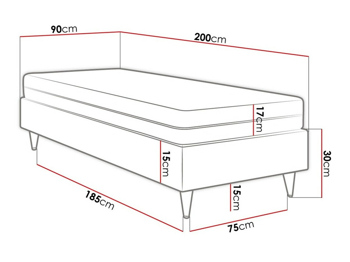 Pat boxspring Logan 108 (Manila 11)