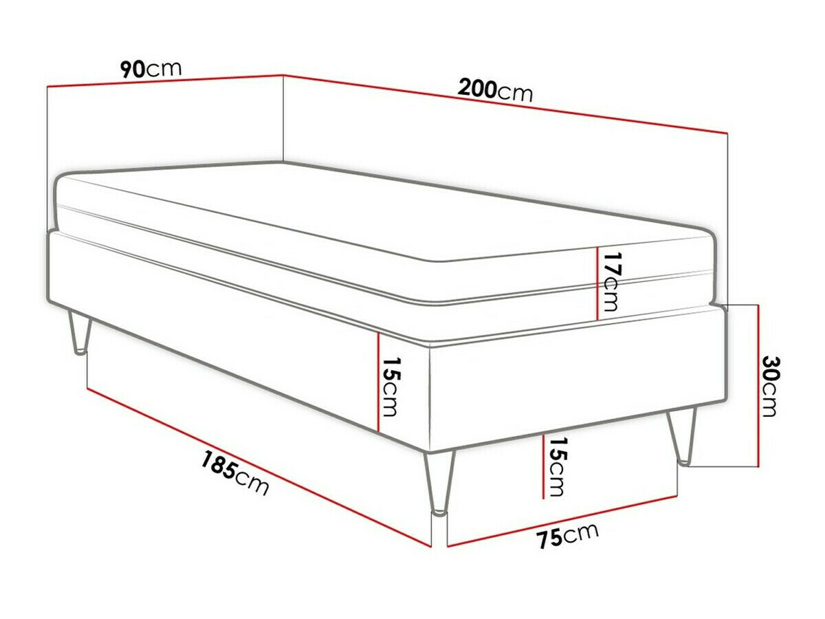 Pat boxspring Logan 108 (Manila 26)
