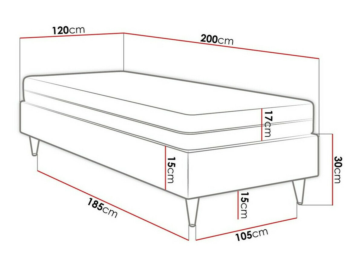 Pat boxspring Logan 108 (Manila 26)