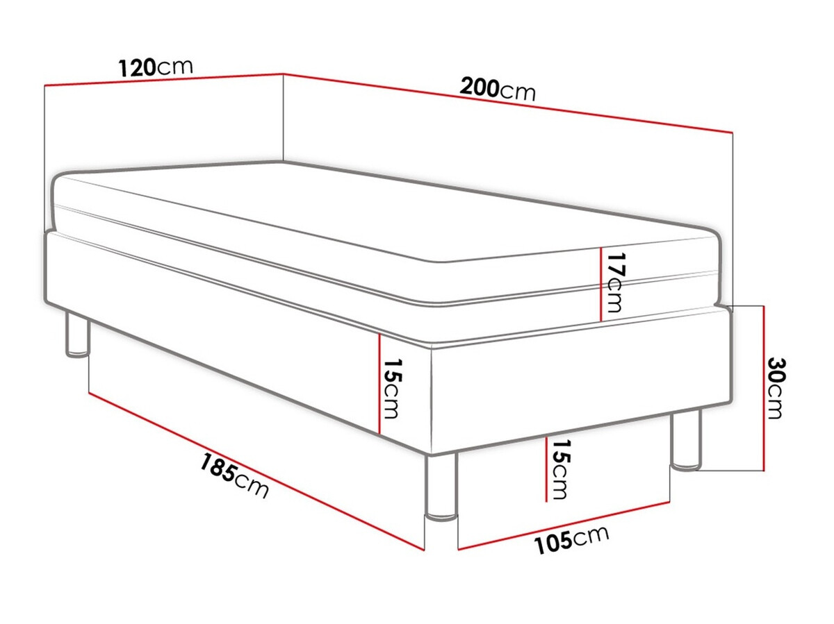 Pat boxspring Logan 107 (Manila 26)