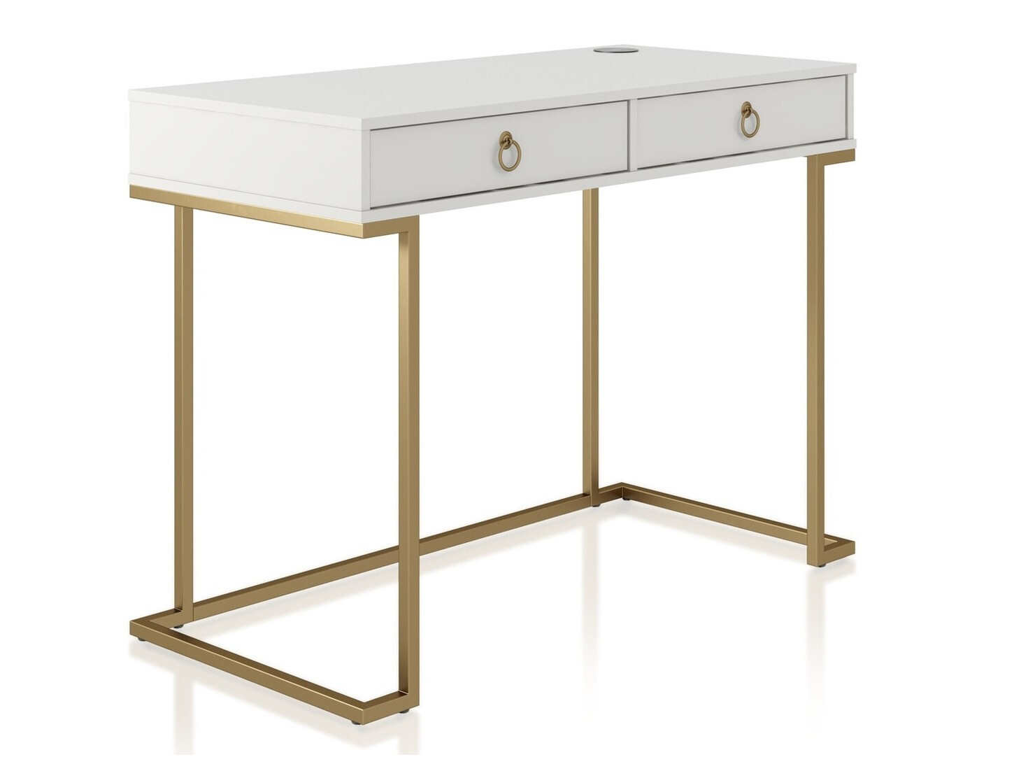 Birou CosmoLiving by Cosmopolitan Fersale 100 (Alb + Auriu)