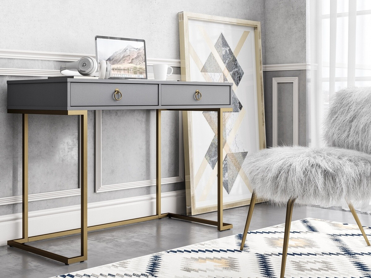 Birou CosmoLiving by Cosmopolitan Fersale 100 (Grafit + De aur)