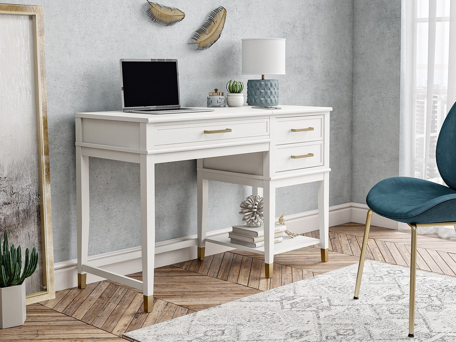 Birou CosmoLiving by Cosmopolitan Belromu 102 (Alb)