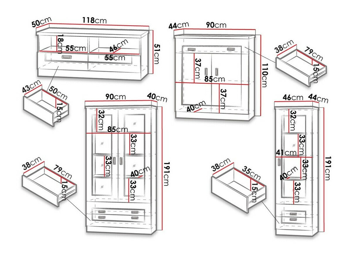 Set de living Lircava 119 (Stejar lefkas)