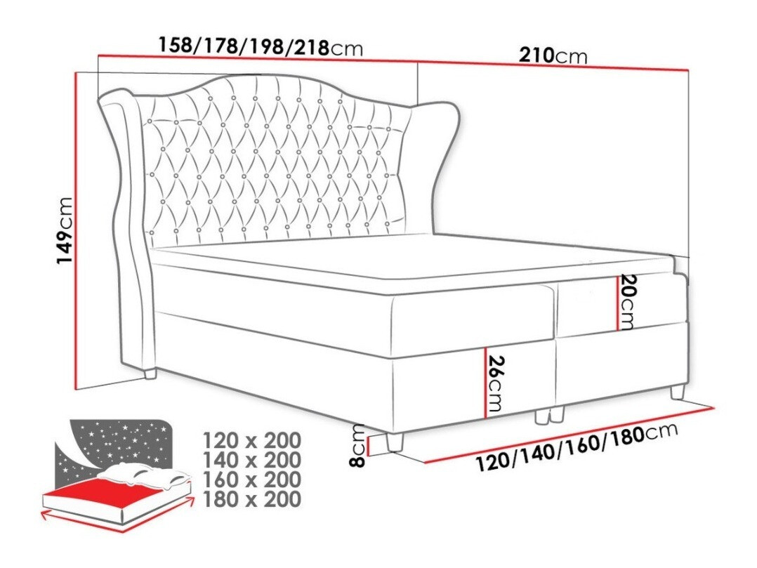 Pat boxspring Poeta (Kronos 09)
