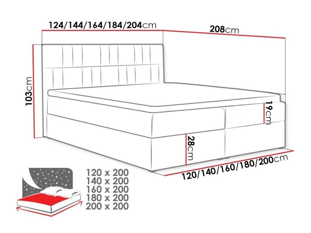 Pat boxspring Pons I (Kronos 02)