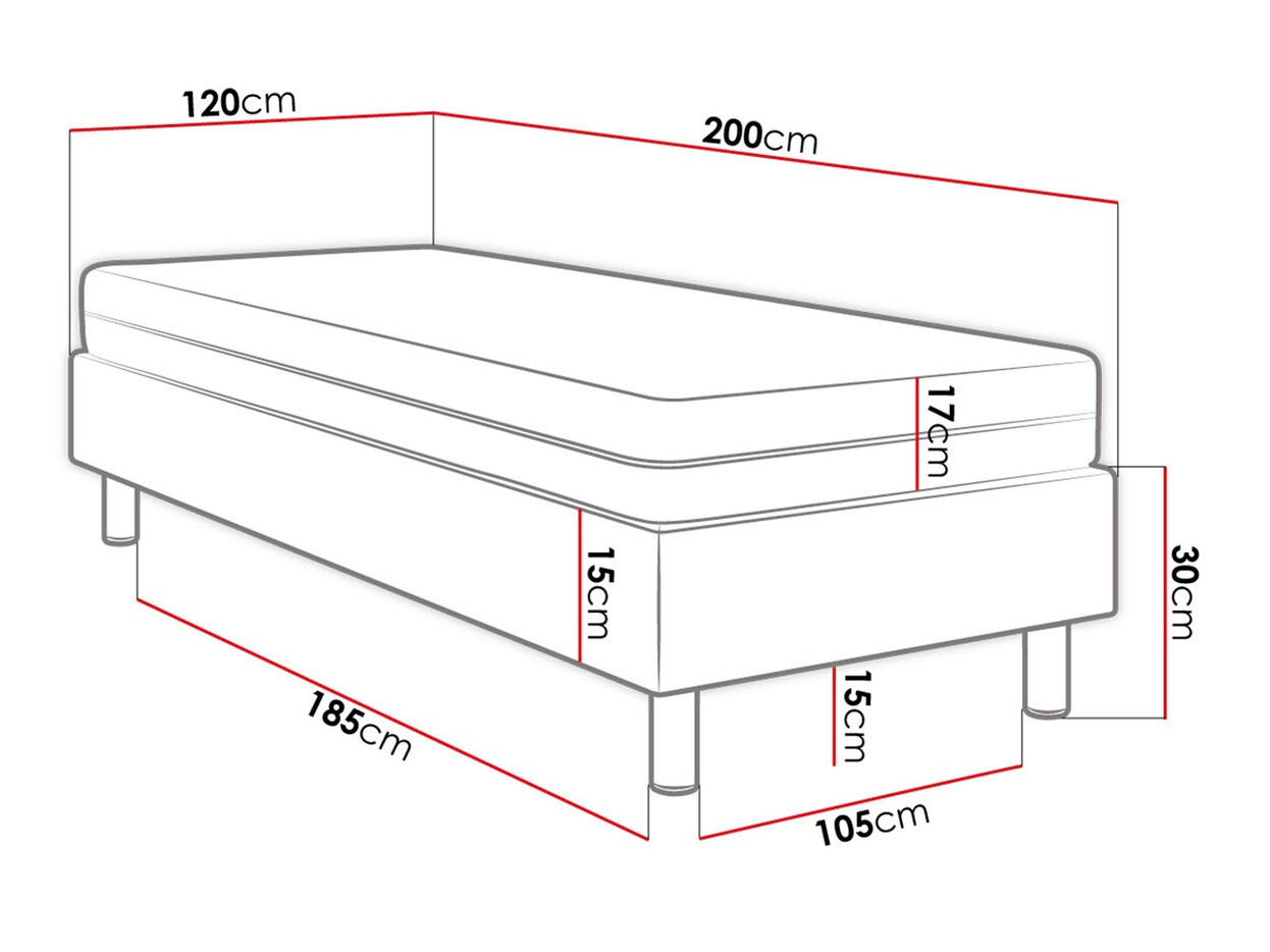 Pat boxspring Logan 105 (Manila 09)