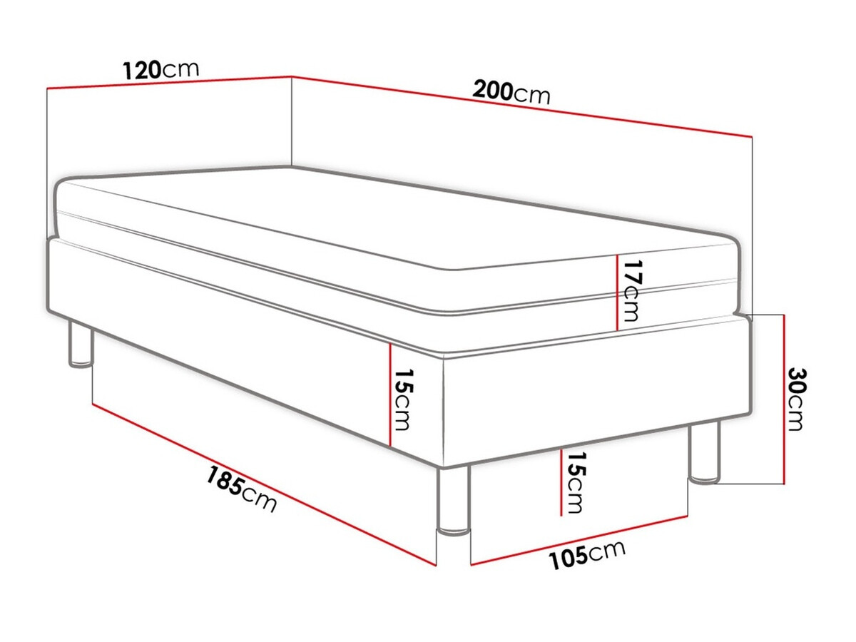 Pat boxspring Logan 106 (Manila 11)
