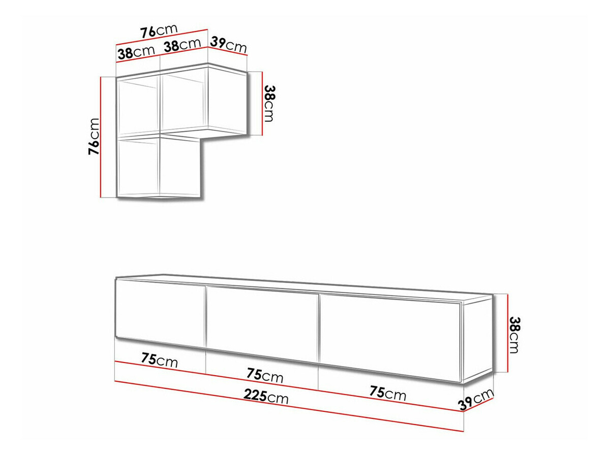 Set de living Corbele 111 (Alb)