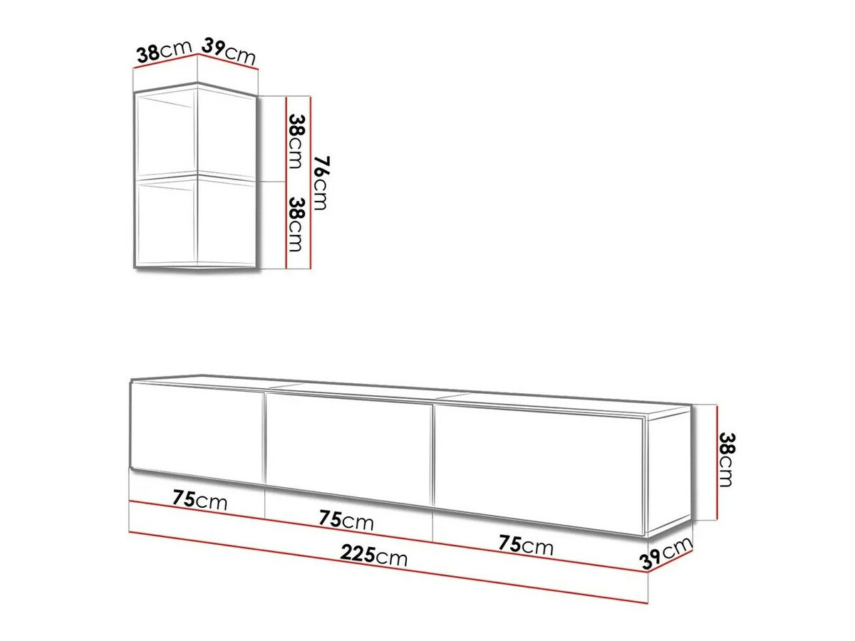 Set de living Corbele 112 (Alb)