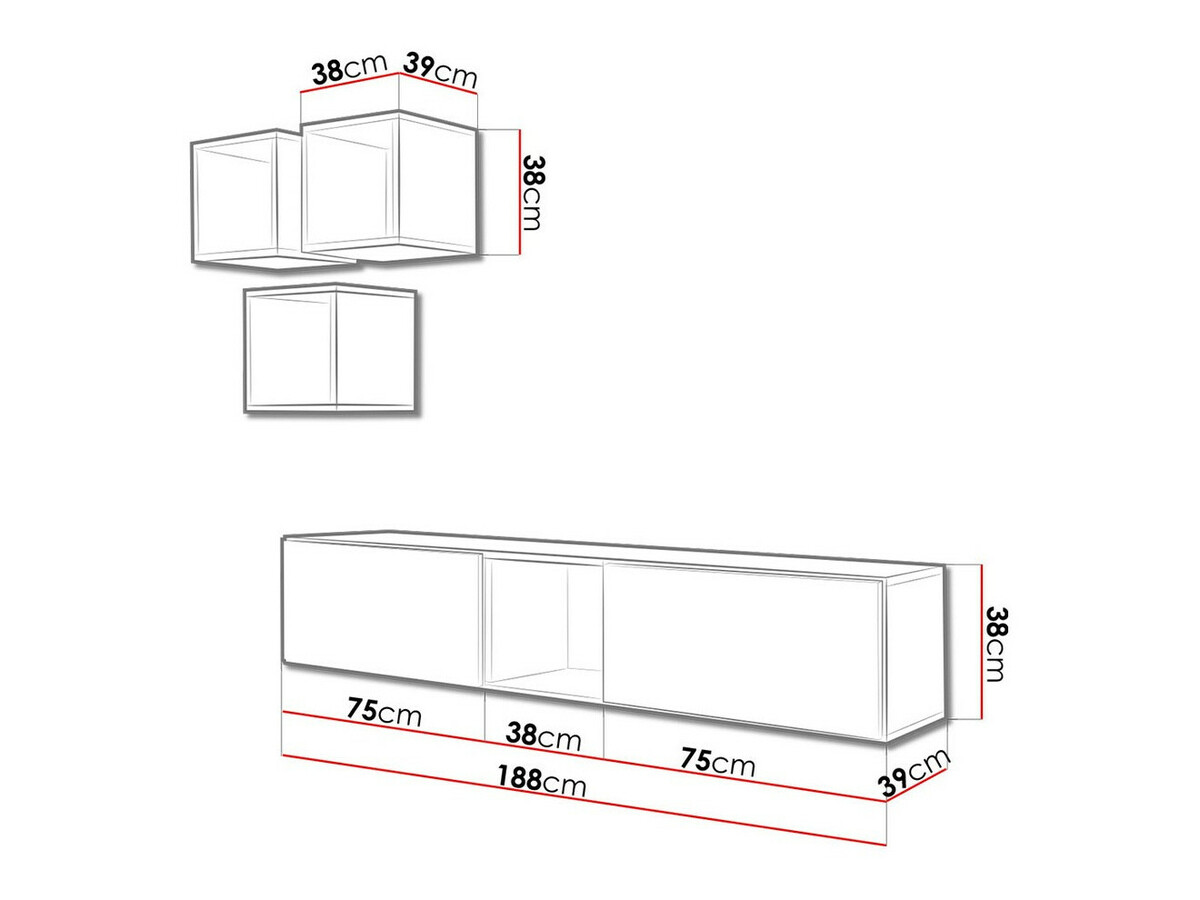 Set de living Corbele 113 (Alb)