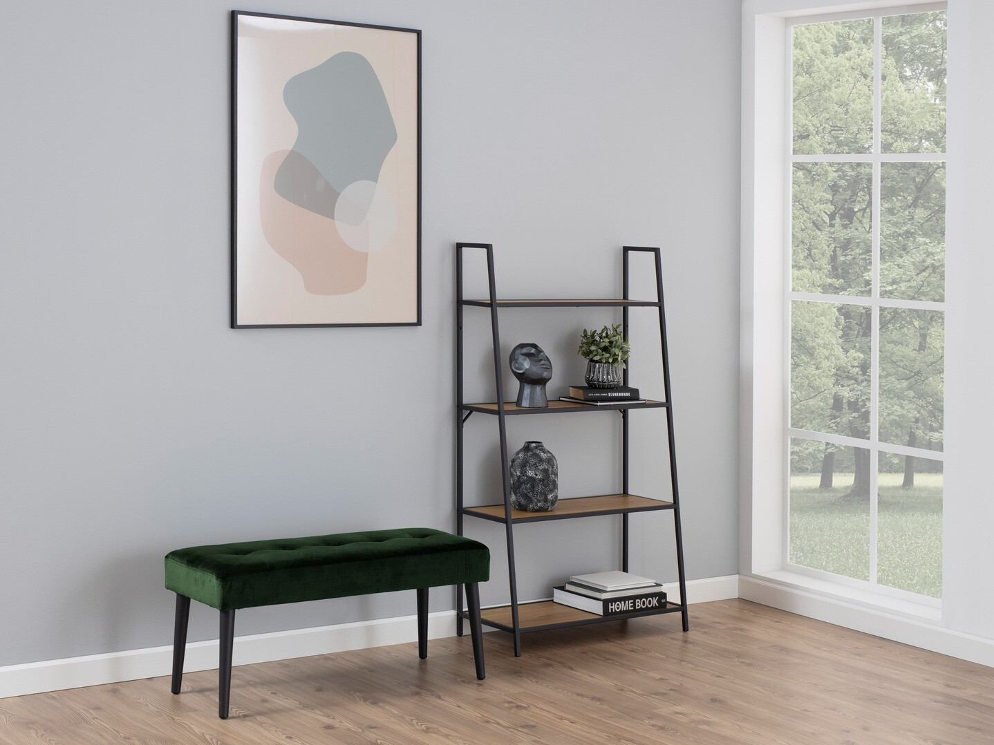 Bancă tapițată Norsica 326 (Verde închis)