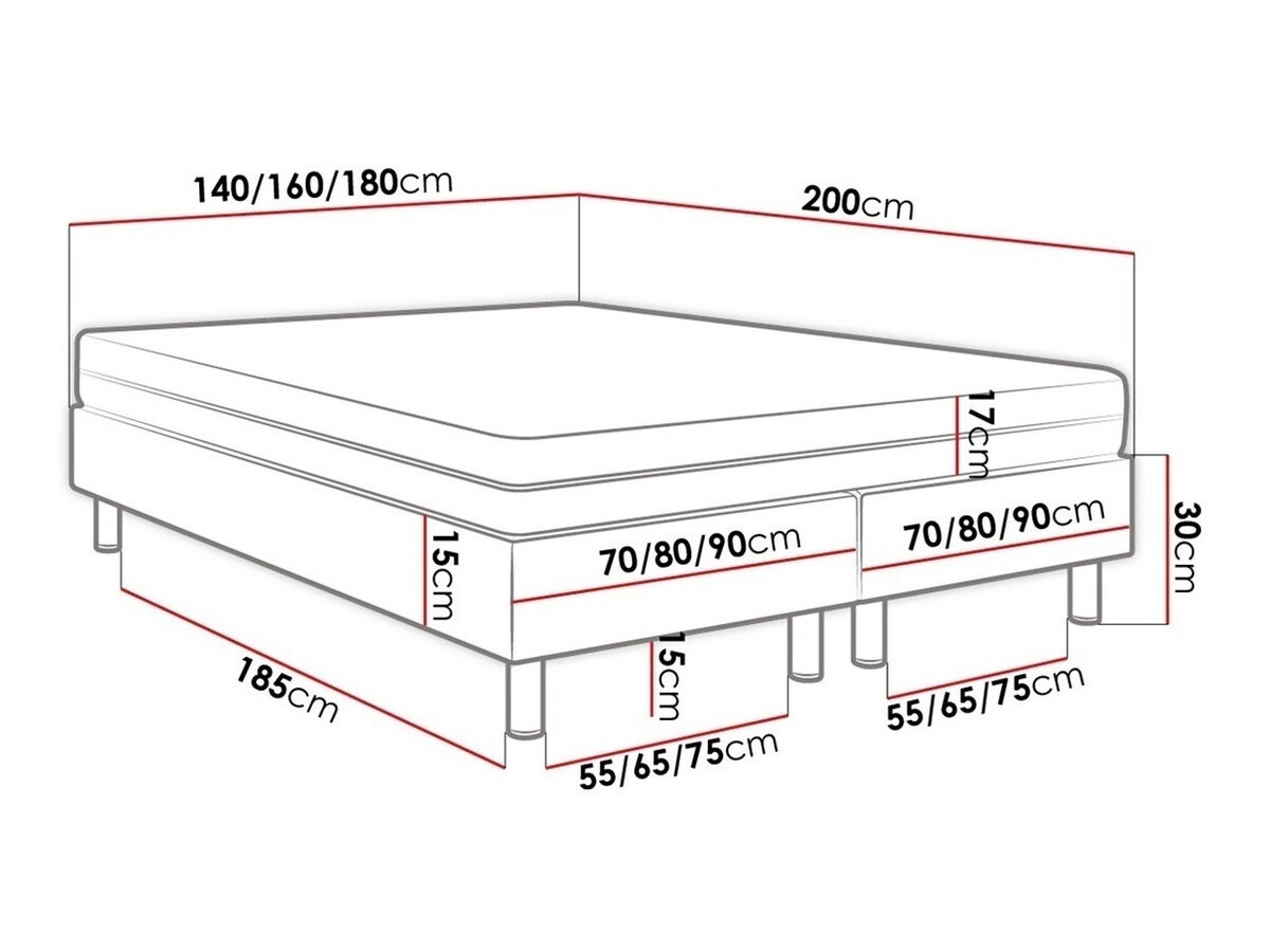 Pat boxspring Logan 102 (Soft 011)