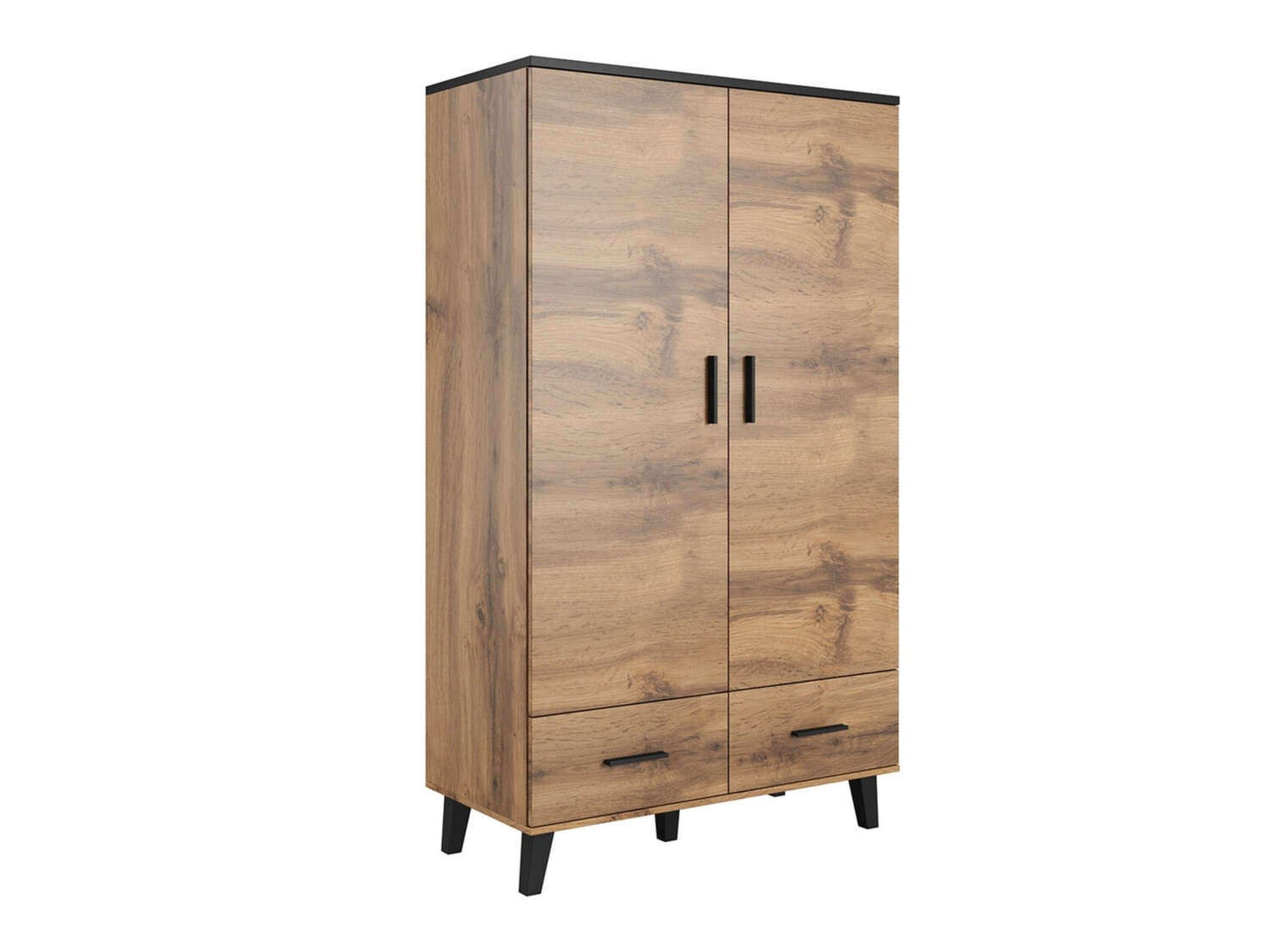 Dulap Larfloi 111 (Stejar Wotan + Negru)